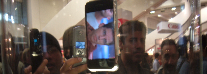 IPhone on display